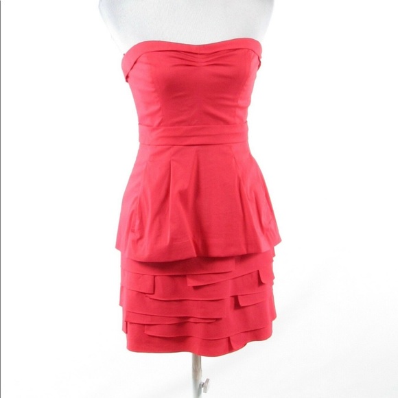 BCBGmaxazria red strapless dress, BCBG, size 02 - Picture 5 of 6